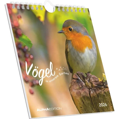 ALPHA EDITION GMBH Vögel in unserem Garten 2026 - Postkartenkalender 16x17 cm | Kalender | 26 S.