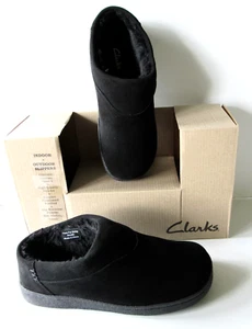 CLARKS Indoor-Outdoor MEMORY FOAM Slip-On Cozy Black Clog Slipper Womens size 7 - Picture 1 of 14
