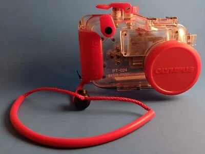 OLYMPUS PT-024  WATER PROOF UNDERWATER CAMERA CASE HOLDER ☆SHIPS FREE!☆ - Image 1 of 4