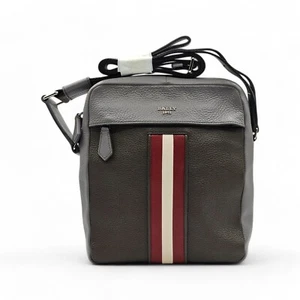 Bally Striped Holm Crossbody Bag - Leather - Gray - Picture 1 of 8