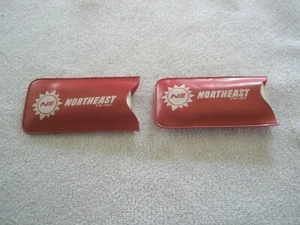 NORTHEAST AIRLINES  1950's rain hats w/ sun logo in storage pouch 2 NEW - Picture 1 of 6