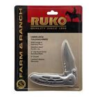 RUKO liner lock Serrated blade knife small folder Stainless SS clip LK52274-CS