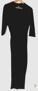 JDY Jumpsuit Overall Bindgürtel V-Ausschnitt Schwarz 3/4 Ärmel Gr. L - Bild 1 von 8