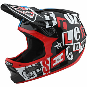 Troy Lee Designs D3 Helmet Tld Bmx Mtb Dh Downhill Fiberlite ANARCHY BLACK 2021