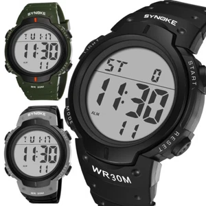 Men's Digital Sports Watches Multifunctional LED Backlight Big Number Watch Gift - Picture 1 of 16
