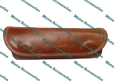 NEW SOFT PURE LEATHER TOOL BAG FIT FOR HARLEY DAVIDSON MOTORCYCLES TAN COLOR - Image 1 of 4