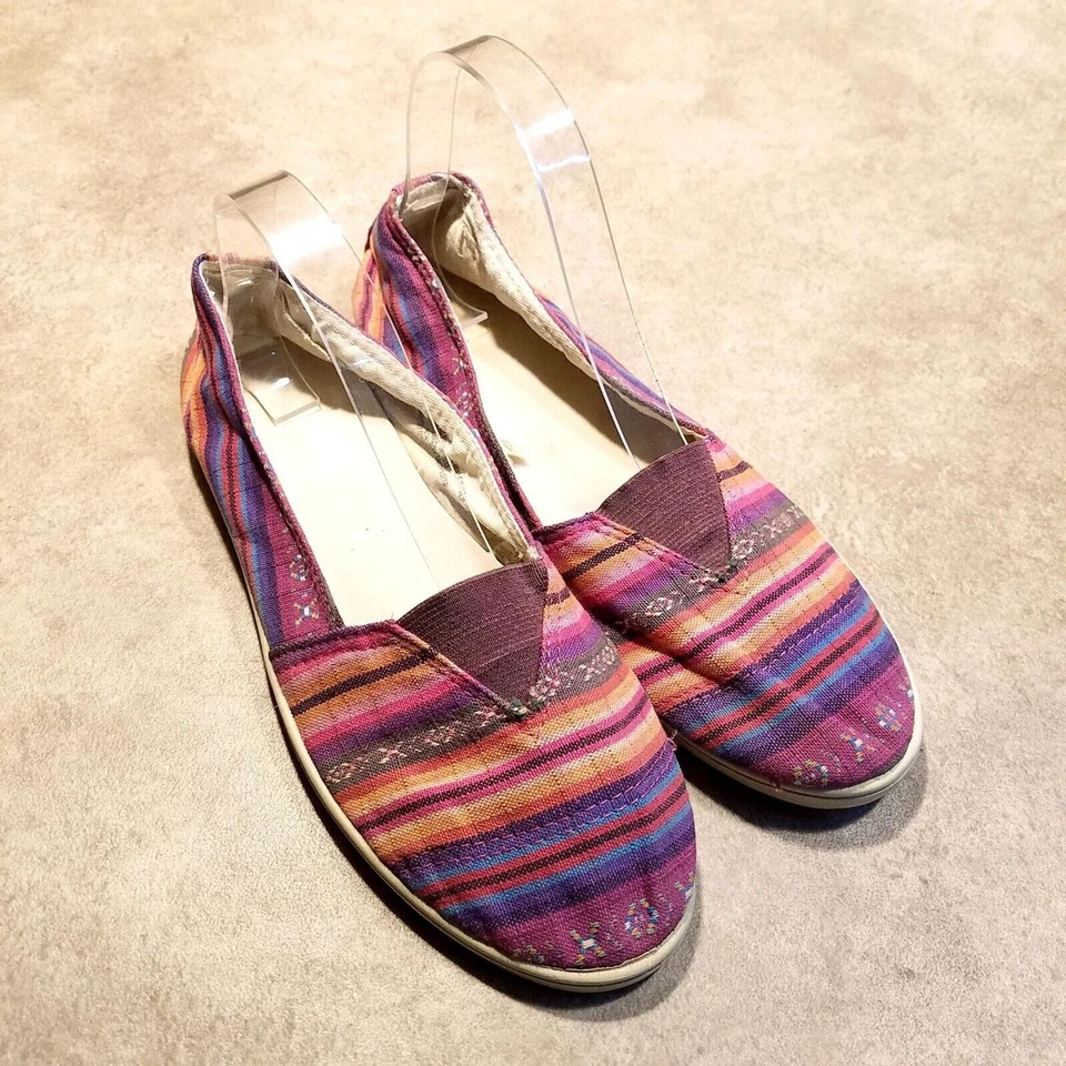 Mossimo Womens 077024150F Size 10 Multicolor Textile Slip On Loafer Flats - Image 1 of 4
