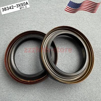 2pcs Front Driver Axle Differe Oil Seal For Nissan 2011-2019 Versa 38342-3VX0A - Image 1 of 4