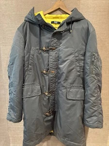 Awesome RAF SIMONS PARKA gold fasteners & yellow lining Size 40(50) Oversize Fit - Picture 1 of 16