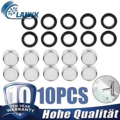 Edelstahlfilter Wasserhahn Perlator M24 Innengewinde Strahlregler Mischdüse Set - Bild 1 von 4