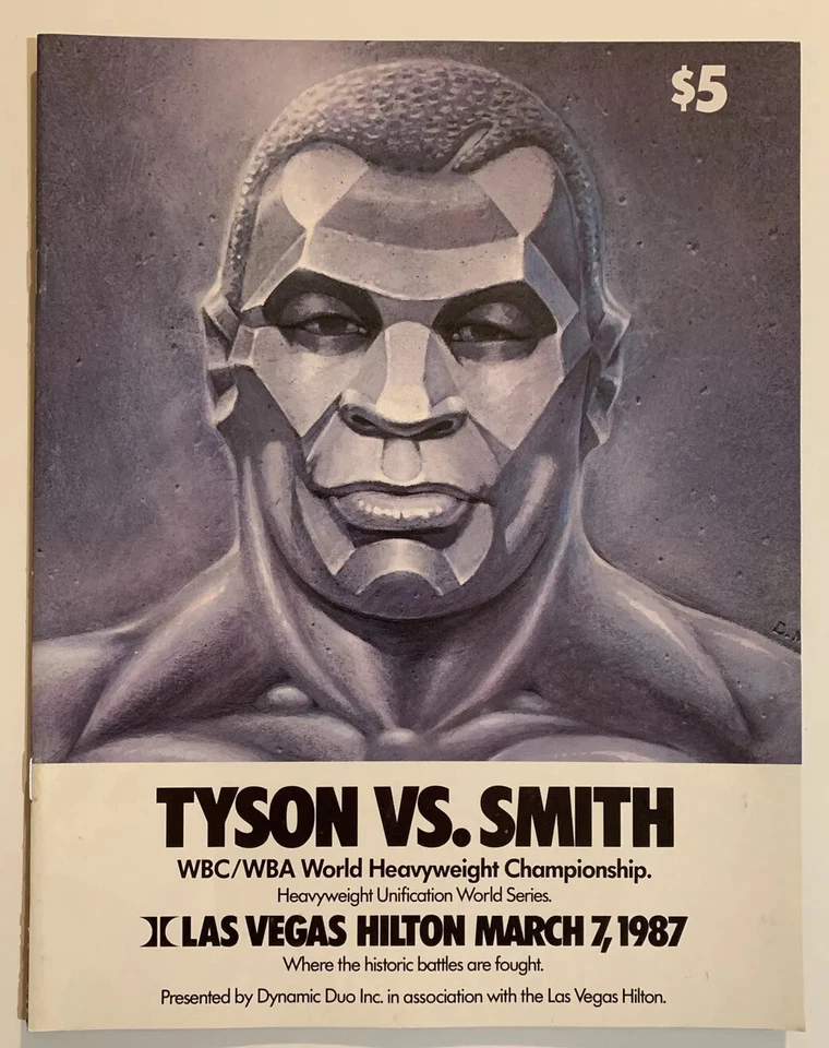 Mike Tyson vs James “Bonecrusher” Smith 1987 Program For WBC/WBA Championship - Image 1 of 1