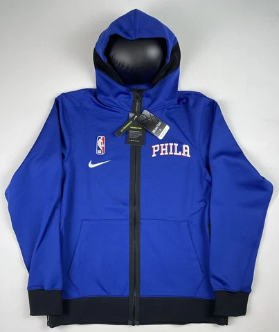 Nike Philadelphia 76ers Authentic Showtime Hoodie Jacket CN4052-495 Size Small Cover