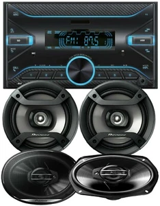2x Pioneer 6x9" & 2x 6.5 Speakers + 2DIN USB SD Bluetooth Digital Media Receiver - Picture 1 of 10