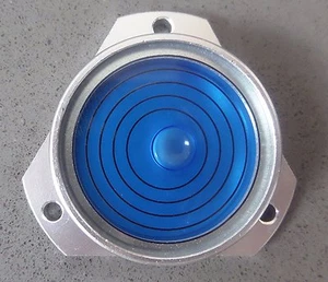 Nivel de plomada superficie burbuja de metal azul Spirit Bulls - superficie redonda caravana - Imagen 1 de 12