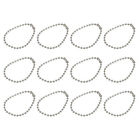 4.72" Ball Bead Chains with Connectors for Key Chains DIY Crafts, 12Pcs Gray