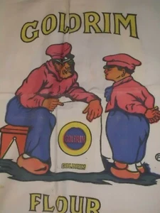 Goldrand Mehl groß 100 Pfund. Baumwoll Tuchsack Vintage Neu!, Minneapolis Minn, - Bild 1 von 7