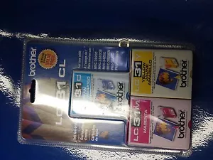 Brother 3 piezas paquete de colores cian magenta amarillo lc31cl3pks tinta oficial genuina - Imagen 1 de 2