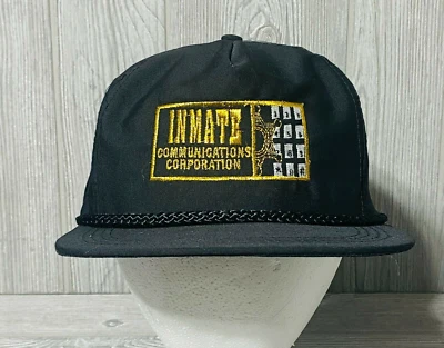 Gorra de colección con tirantes sombrero negro para reclusos corporación de comunicaciones prisión de telecomunicaciones Foto 1 de 4