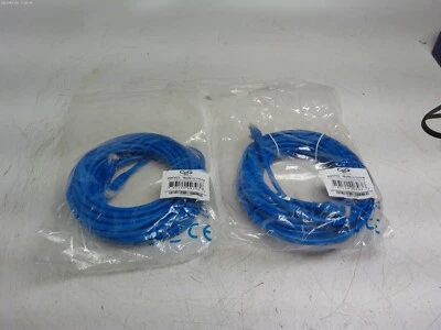 Lote de (2) cables Ethernet azul sin enganches CAT6A de 25 pies Foto 1 de 4