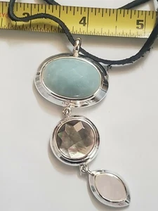 ELLE Sterling Silber & Edelsteine Anhänger echt Rubin berühmter Designer. - Bild 1 von 8