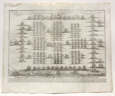Matthäus Merian d. Ä. (1593-1650) Kupferstich, Invasionsflotte von William III. - Bild 1 von 4