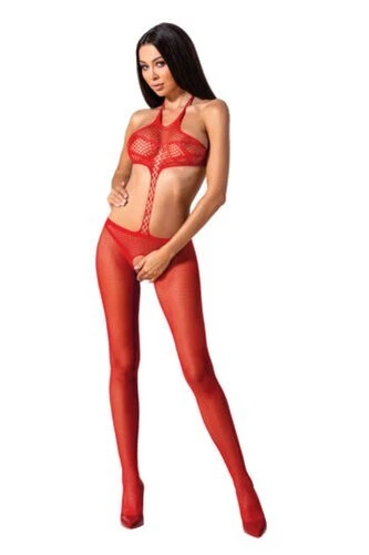 Catsuit Ouvert Filet Lingerie Sexy Ouvert Dans L'Etape Passion Dessous Noir - Photo 1/1