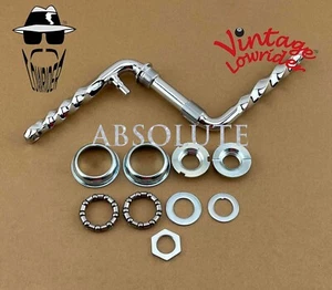 VINTAGE LOWRIDER 5 1/2" (140MM) BICYCLE 1PIECE STEEL TWISTED CRANK CHROME W/ B.B - Picture 1 of 1