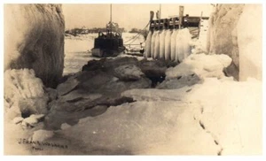Vintage RPPC Real Photo Postcard 1918 STEAMSHIP Kittery, MAINE - BADGER'S ISLAND - Imagen 1 de 2
