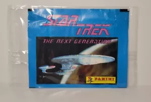 Vintage 1987 Panini Star Trek The Next Generation versiegelte Aufkleberpackung - Bild 1 von 3