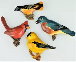 HANDBEMALTER KERAMIK KARDINAL, BALTIMORE ORIOLE, GOLDFINK, UNMARKIERTER VOGEL (4) - Bild 1 von 18