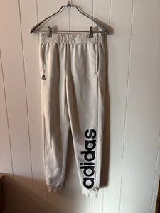 Adidas Youth Large 14/16 Off White Sweatpants Jogger Style B3 - Picture 1 of 10