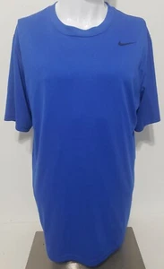 Nike Dri-Fit Camicia Sportiva Blu Manica Corta Uomo Large - Foto 1 di 9