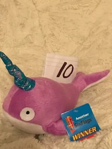 Seis Banderas Narval Narval Pez Cuerno Ganador Peluche Juguete Etiqueta Doblada - Imagen 1 de 11