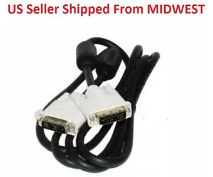 New Dell Male to Male 5ft 18 Pin M - M DVI - D Black Cable NEW 453030300660R - Picture 1 of 2