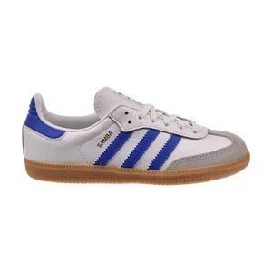 Adidas Samba OG C Little Kids' Shoes Cloud White/Blue jp5486 - Picture 1 of 6