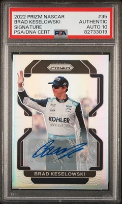 2022 Prizm Nascar #35 Brad Keselowski Signature PSA Authentic Auto 10!! - Image 1 of 2