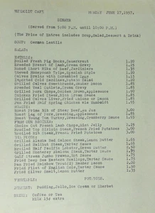 Humboldt Cafe Menu Winnemucca Nevada 1957 - Picture 1 of 5