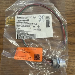 37pcs Brad Connectivity 1200740058 Receptacle 3P Female 12" Cable Assembly bin7 - Picture 1 of 3