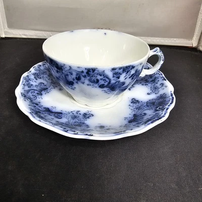 Vintage John Maddock & Sons Cup Saucer Set Belfort England Royal Vitreous China - image 1 of 4
