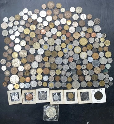 200+ World Foreign Coins Some Silver Vintage Estate Find. 5 - Image 1 of 4