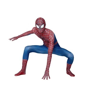 Mens Spiderman Jumpsuit Spider-man Cosplay Costume Party Clothes Fancy Dress - Picture 1 of 12
