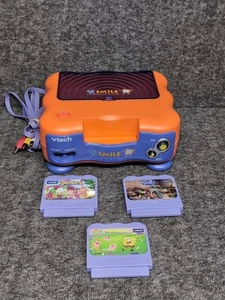 Vtech Vsmile TV Learning System Console W/3 Games Untested - Picture 1 of 15
