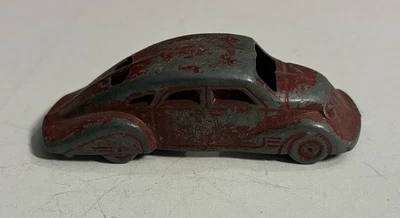 Crackerjack 1930’s Miniatura Chrysler Airflow Carro Vermelho 2” Brinquedo de Metal - Imagem 1 de 4