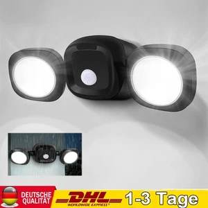 LED Wandleuchte Fluter Leuchte mit Bewegungsmelder Sensor Außen Garten Strahler - Bild 1 von 17