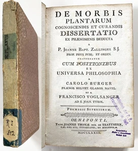 Zallinger -De Morbis Plantarum cognoscendis et curandis Dissertatio Botanik 1773 - Picture 1 of 1