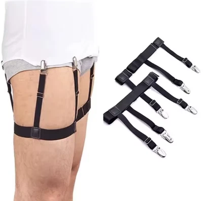 GENTS TAG Men’s Shirt Stays Holders Garters Suspenders Straps Tuck It Keepers Adjustable