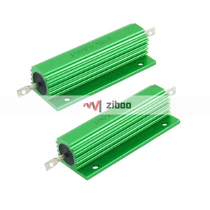100W 0.5Ohm Green Aluminum Housed Wirewound Resistors 2 Pcs✦Kd - Imagen 1 de 4