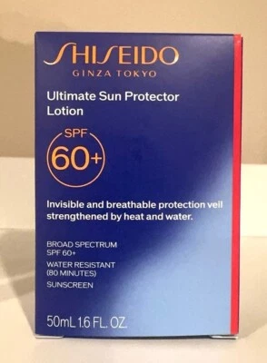 Loción protectora solar Shiseido Ultimate SPF60+ 50 ml / 1,6 OZ NUEVA EN CAJA Foto 1 de 4
