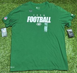 Team Issued NWT'S The Nike Tee Dri-Fit On Field New York Jets NFL Shirt Men's XL