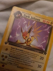 Pokemon TCG Dark Jolteon Prima ed First ed Card Carte Team Rocket Set 38/82 - Foto 1 di 3